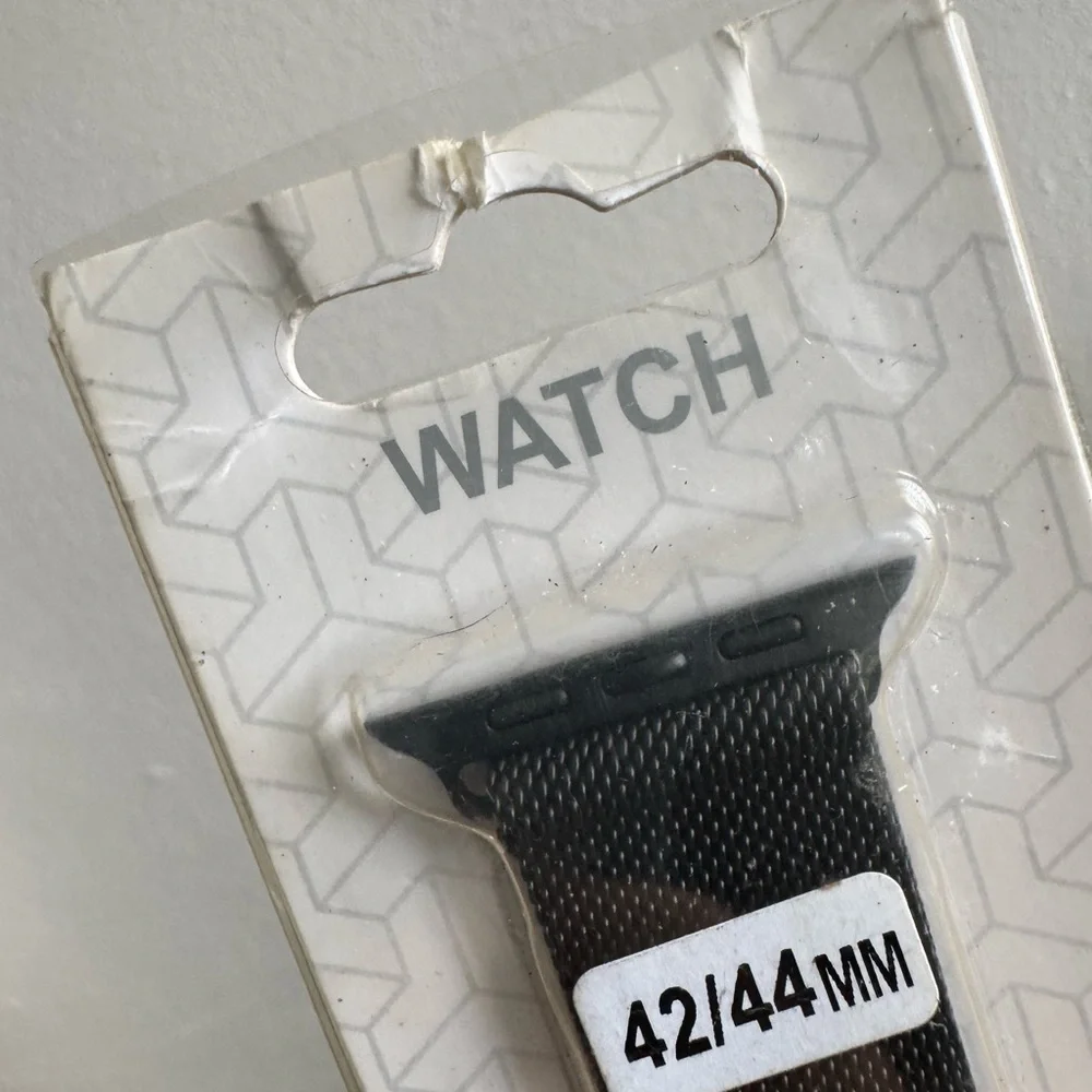 Black Stainlees steel Apple Watch band 38/44